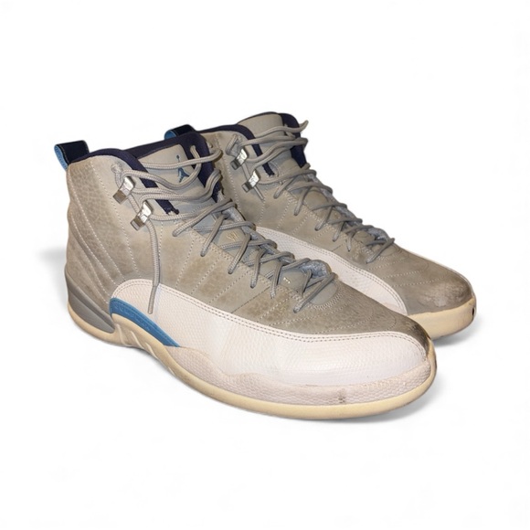 Jordan Other - Air Jordan 12 Retro Grey University Blue High-Top Sneakers Shoes 12